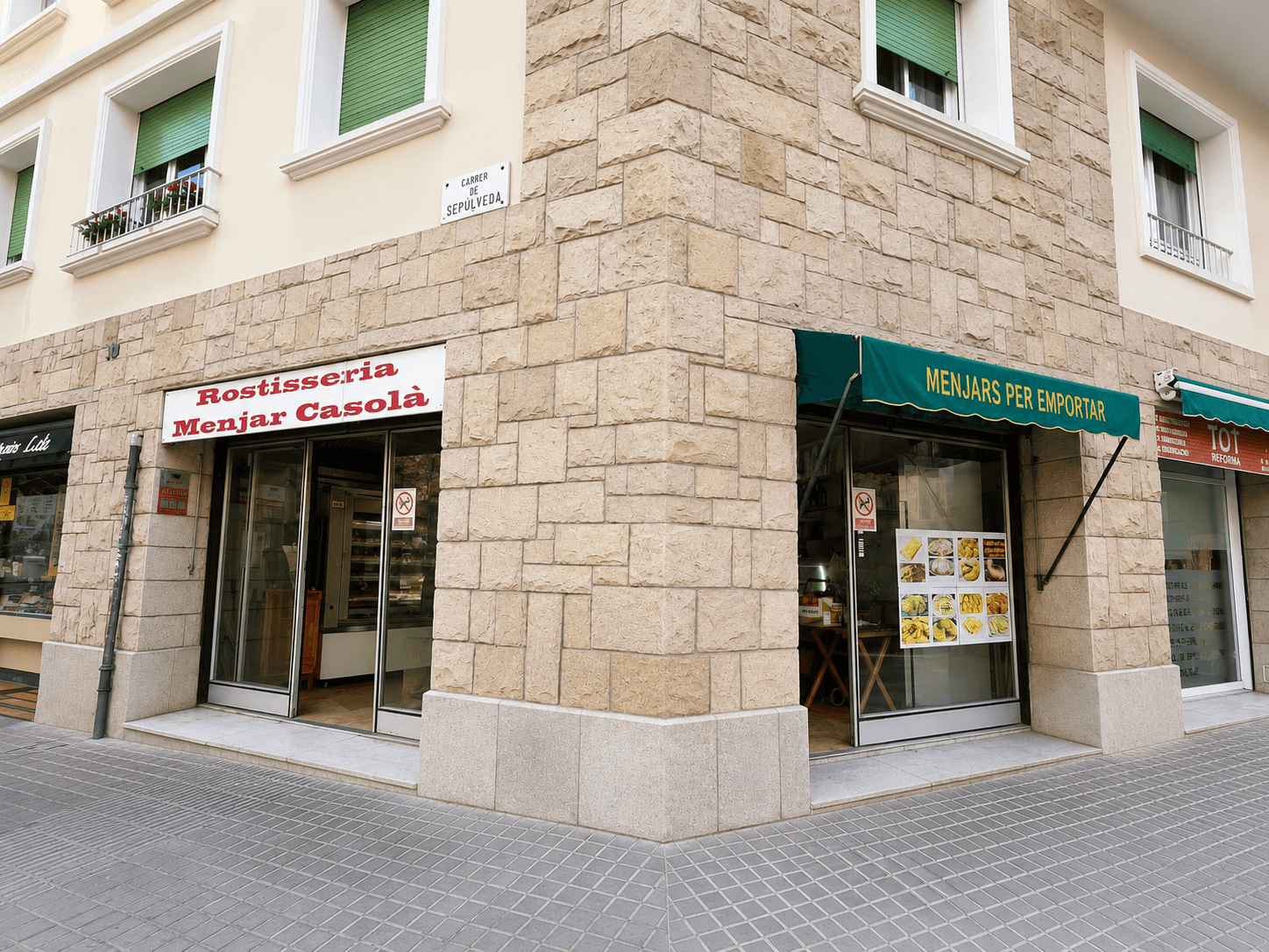 Local de Rostisseria Menjars a la plaça d'Espanya