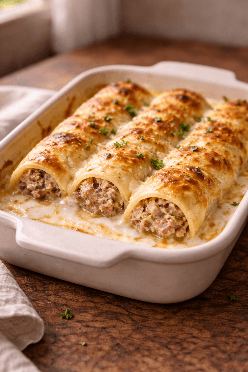 Máquina de asar con pollos girando, ambiente limpio