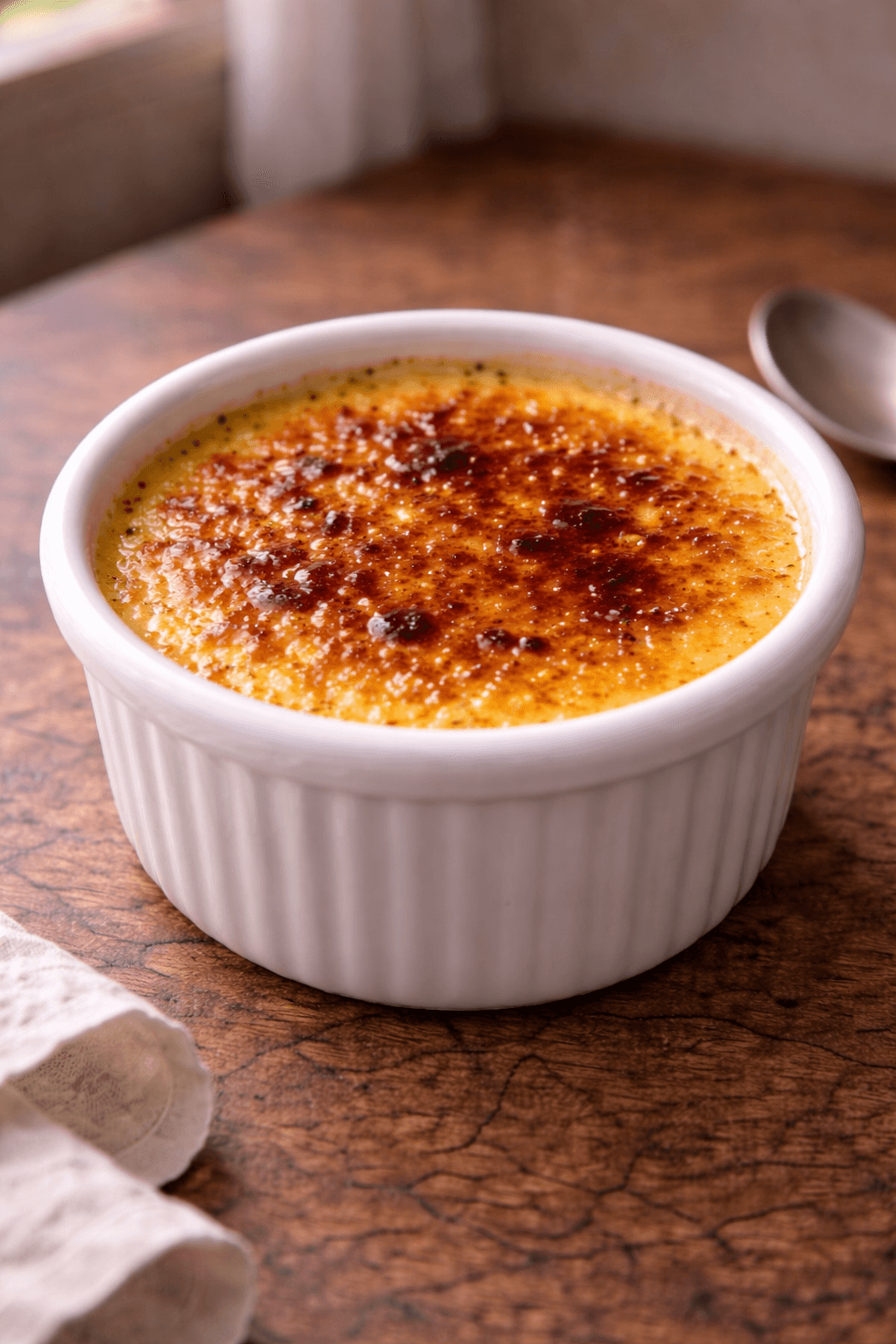 Crema catalana con azúcar caramelizada