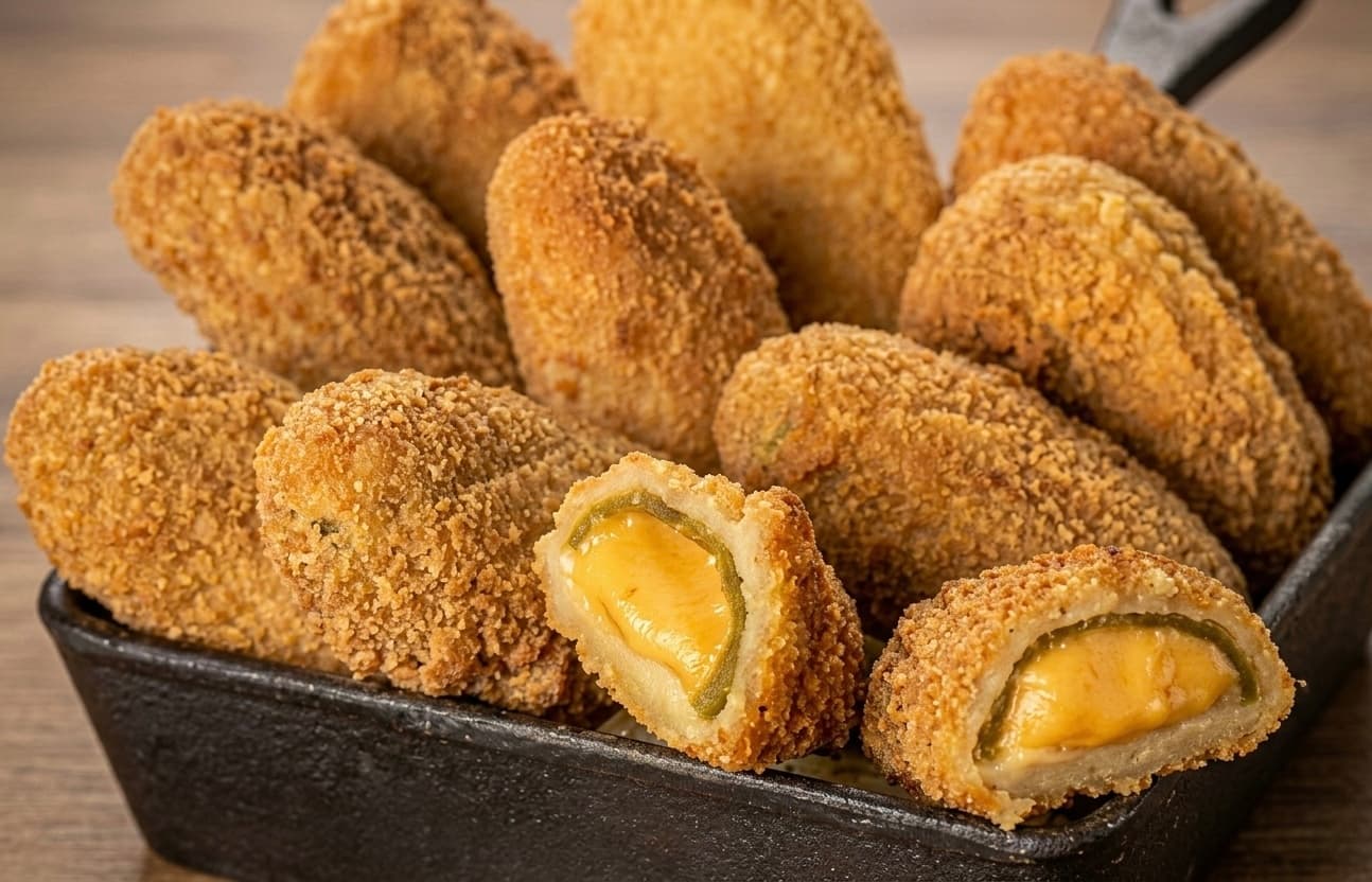 Jalapeños farcits de formatge cheddar per emportar — Fregits i arrebossats — Rostisseria Menjars Pollastres a l'Ast Barcelona
